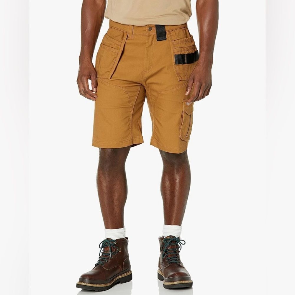 Dickies Cargo Brown Duck Canvas Utility Carpenter Pockets Temp IQ  11” sz 44